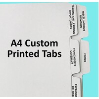 ONLINE ORDERING - Dividers Printed With Text 